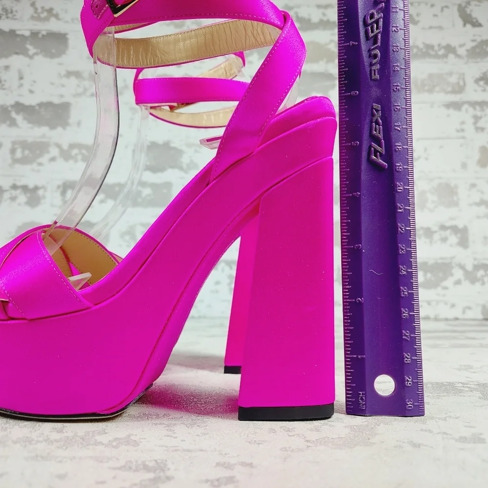 Jimmy Choo Hot Pink Platform Sandals